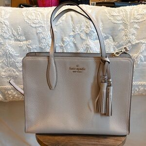 Kate Spade Cream Satchel with Tassels